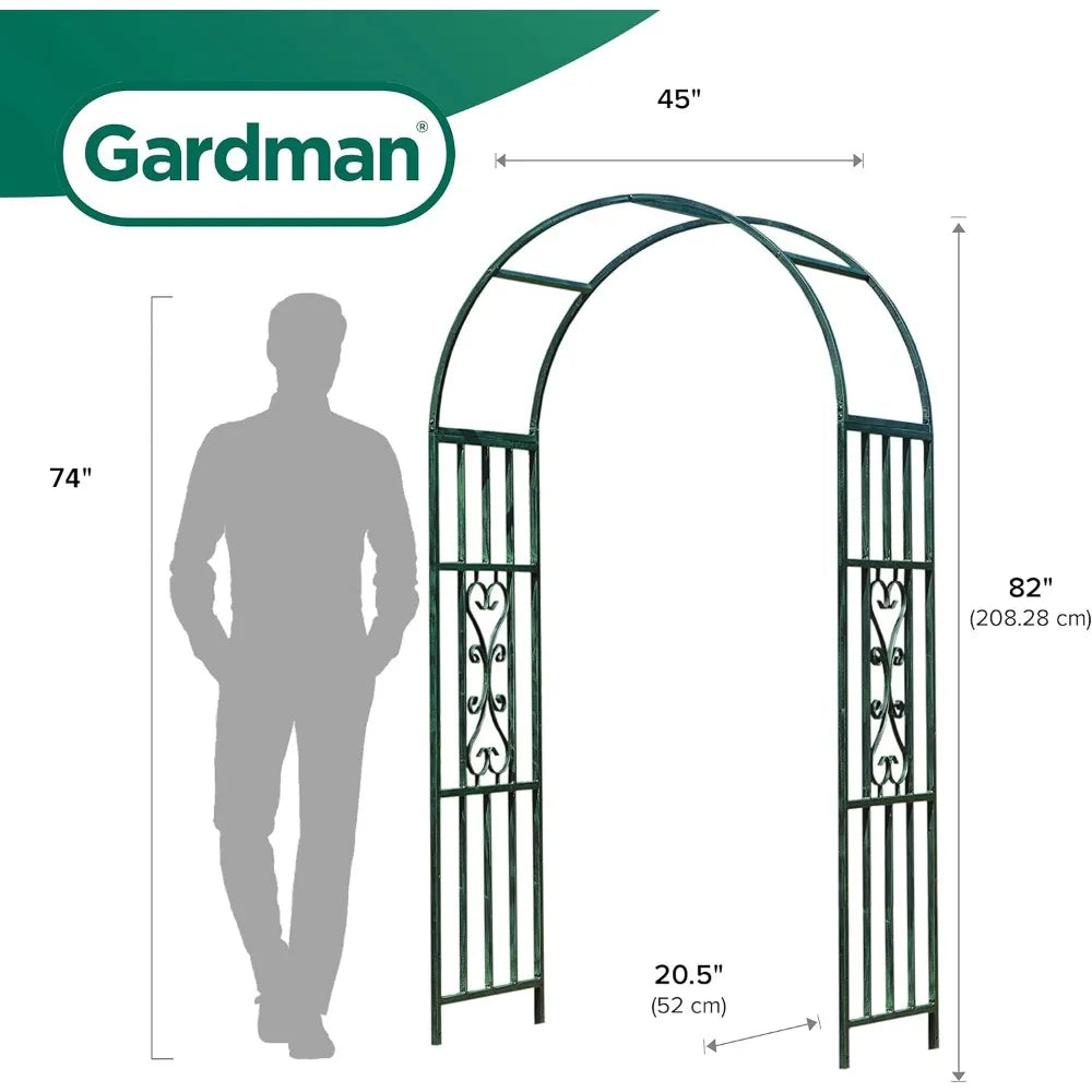 Kensington Garden Arch – 45" Wide x 82" High, Metal Arbor Trellis