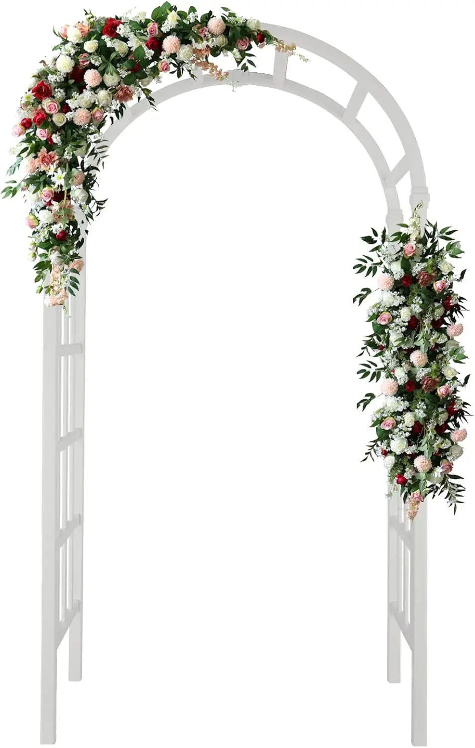Vinyl Garden Arbor, PVC Trellis for Climbing Plants Outdoor