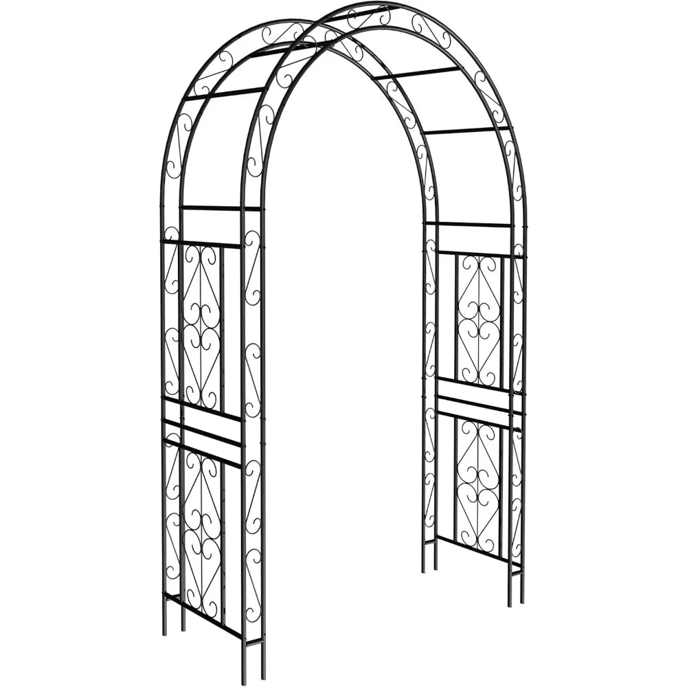 Metal Garden Arch 90.55" High Garden Arbor Trellis Climbing Plants