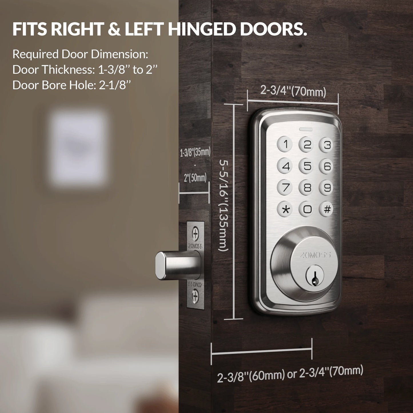 Smart Keypad Door Lock, Digital Code Keyless Entry