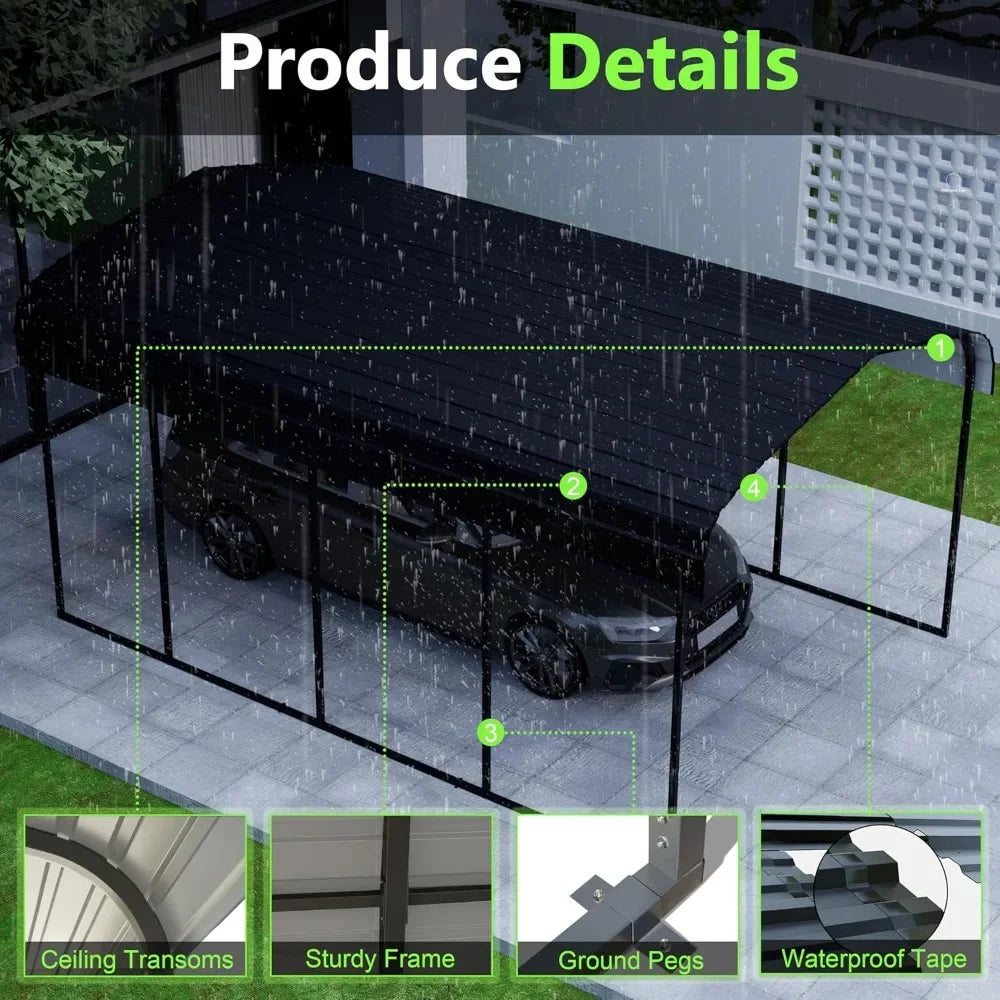 Metal Carport 12×20  Outdoor Storage Heavy Duty Metal Canopy