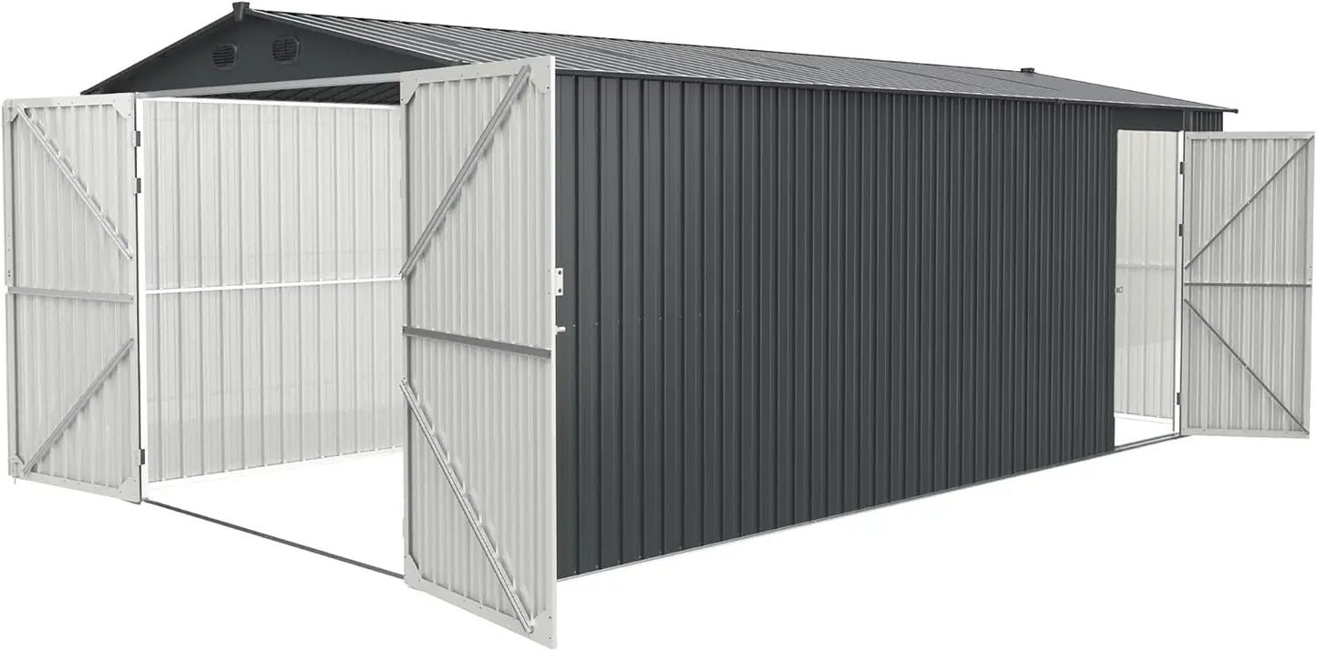 20 x 10 FT Outdoor Storage Shed Large Metal Garden Shed