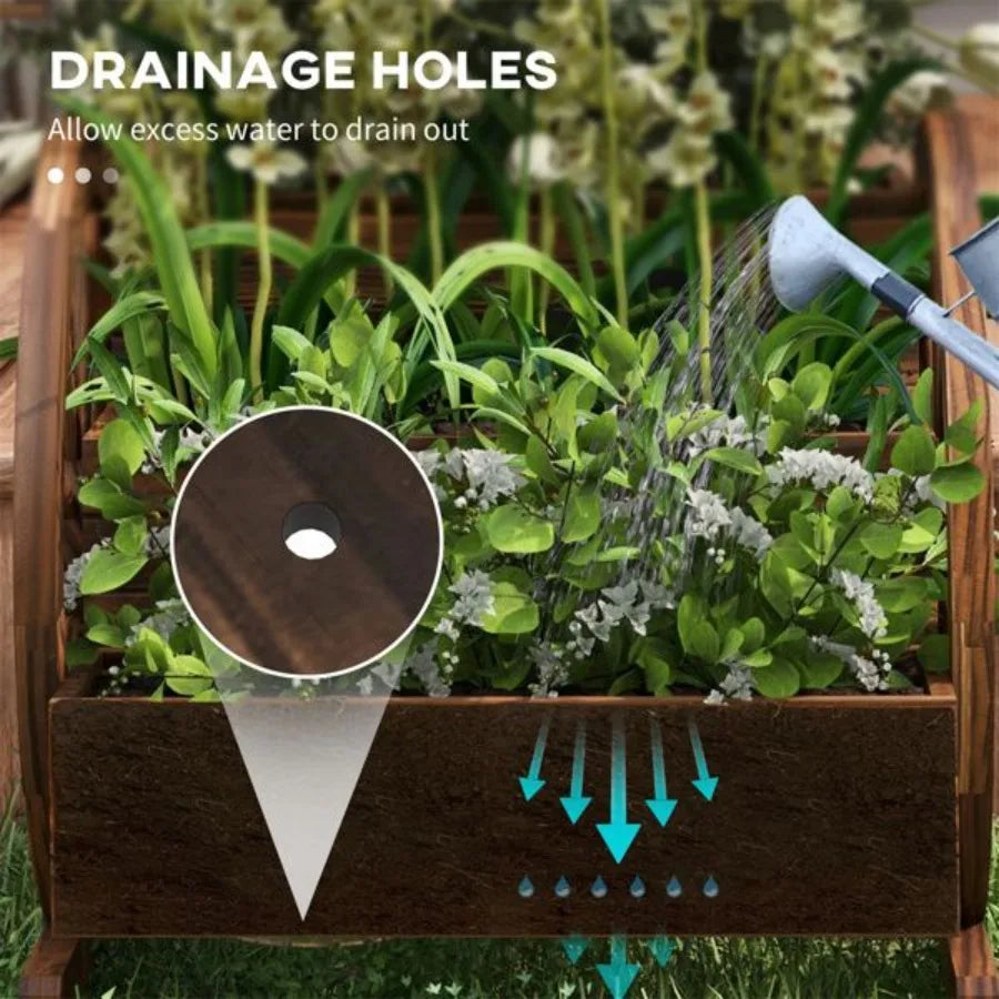 Wooden Planter Box 3Tier Raised Garden Bed