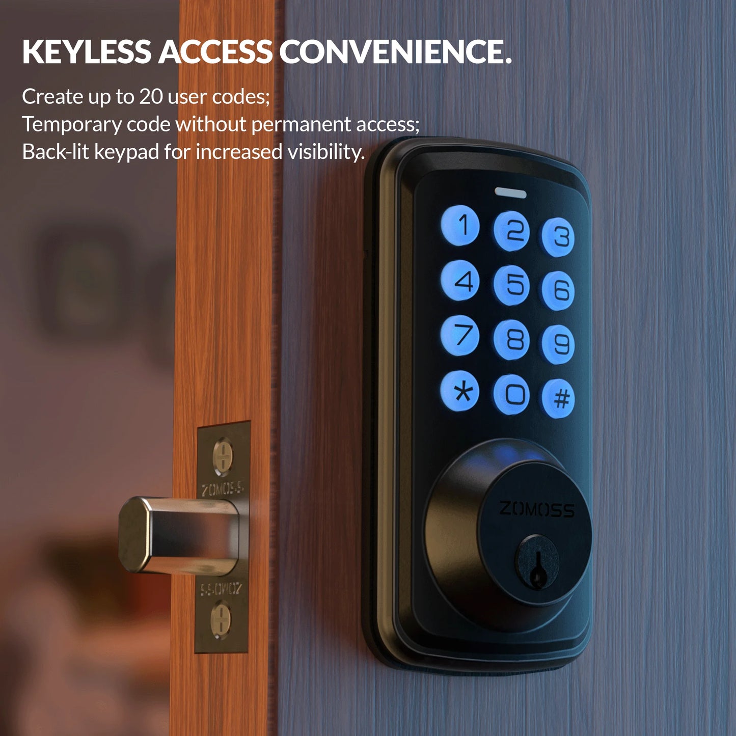 Smart Keypad Door Lock, Digital Code Keyless Entry