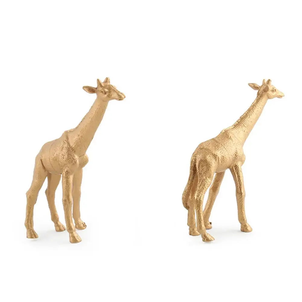 7pcs Gold Version Simulation Wildlife Park Artificial Animal Model Toys