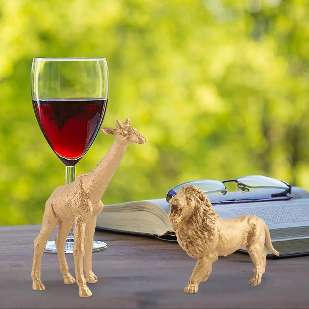 7pcs Gold Version Simulation Wildlife Park Artificial Animal Model Toys