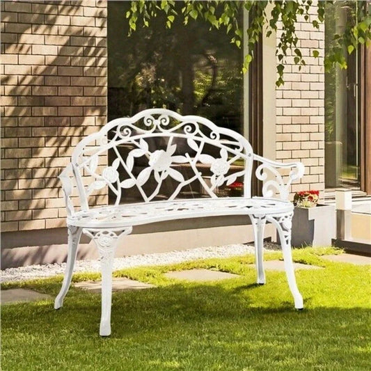 Patio Garden Bench Aluminum Bench for Outdoor Porch