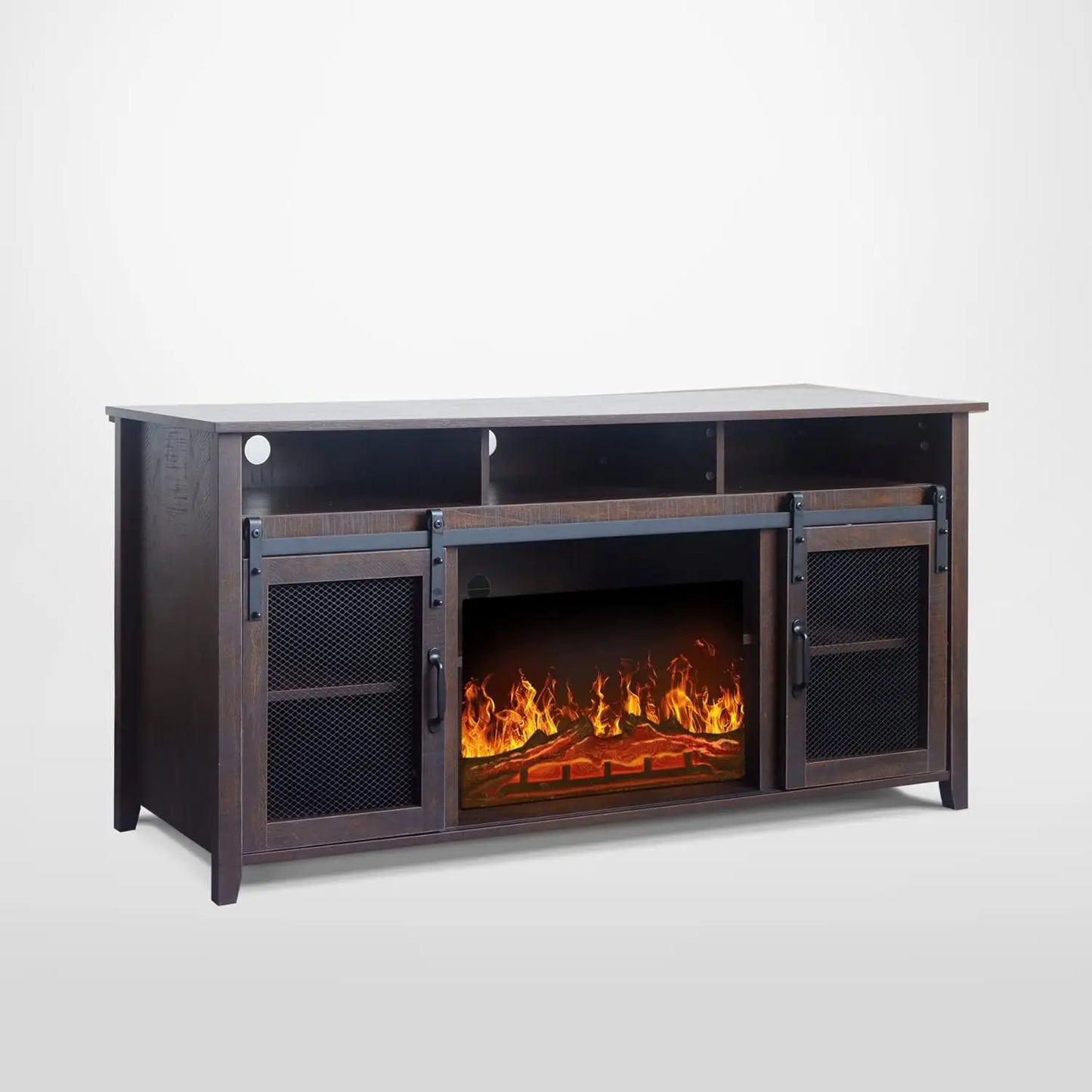 Fireplace TV Stand Up To 65" Media Storage Electric Fireplace.