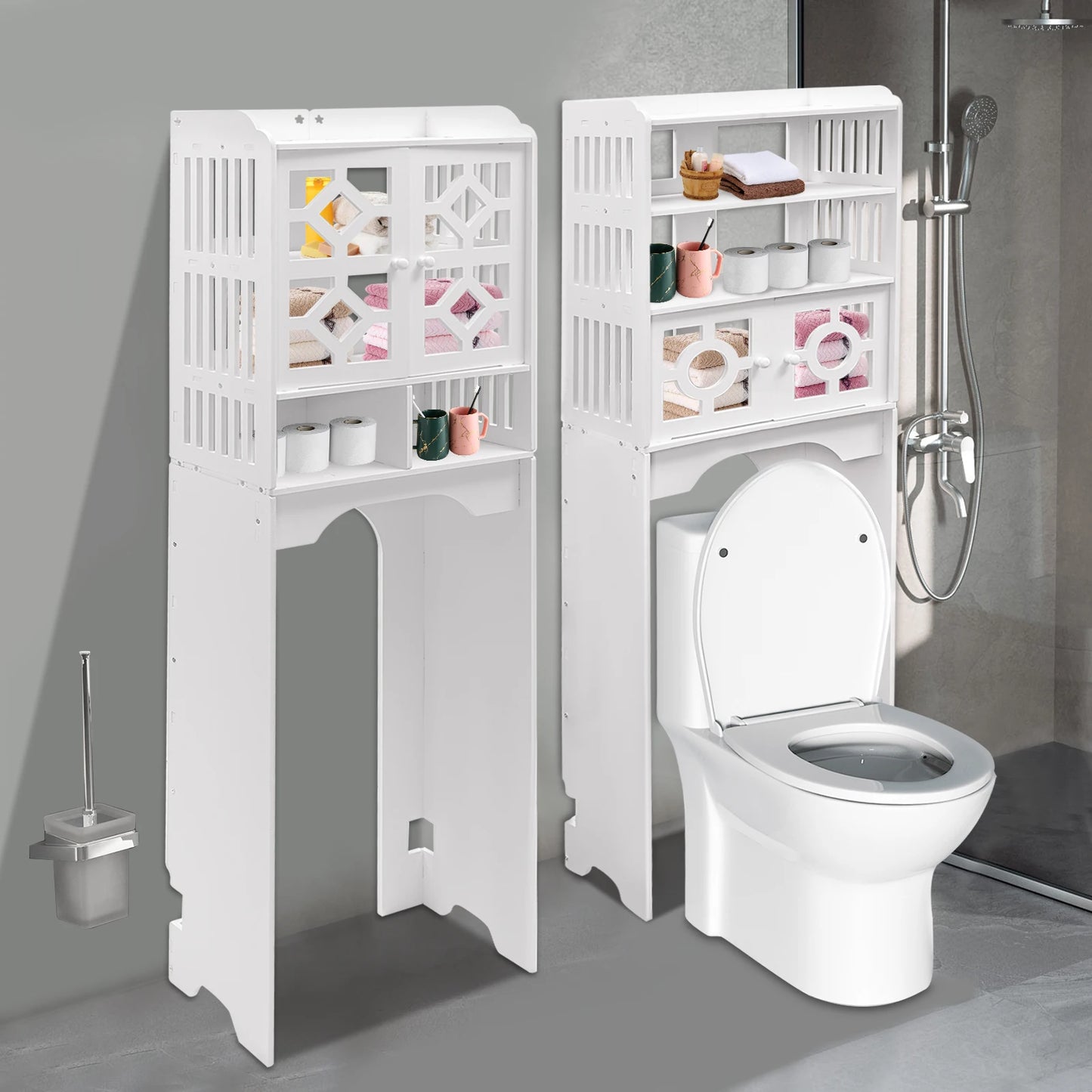 Storage Rack above Bathroom Toilet