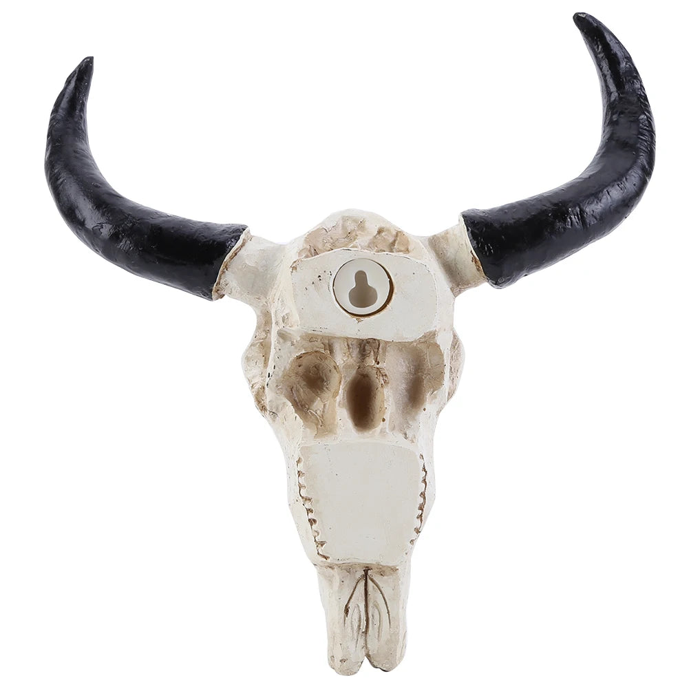 Longhorn Cow Skull Head Ornament Wall Hanging 3D Animal Statue