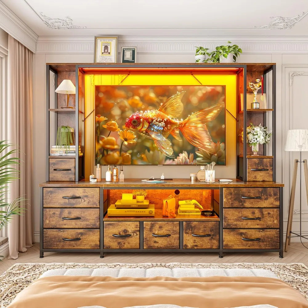 TV Stand 65" for Living Room, Wall Unit Entertainment Center.