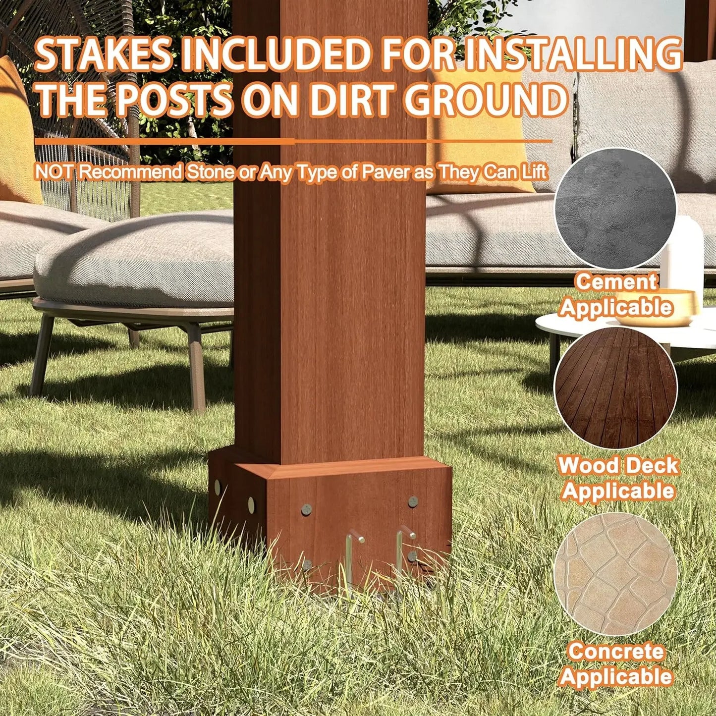 12 x16 FT Wooden Pergola, Cedar Wood Gazebo