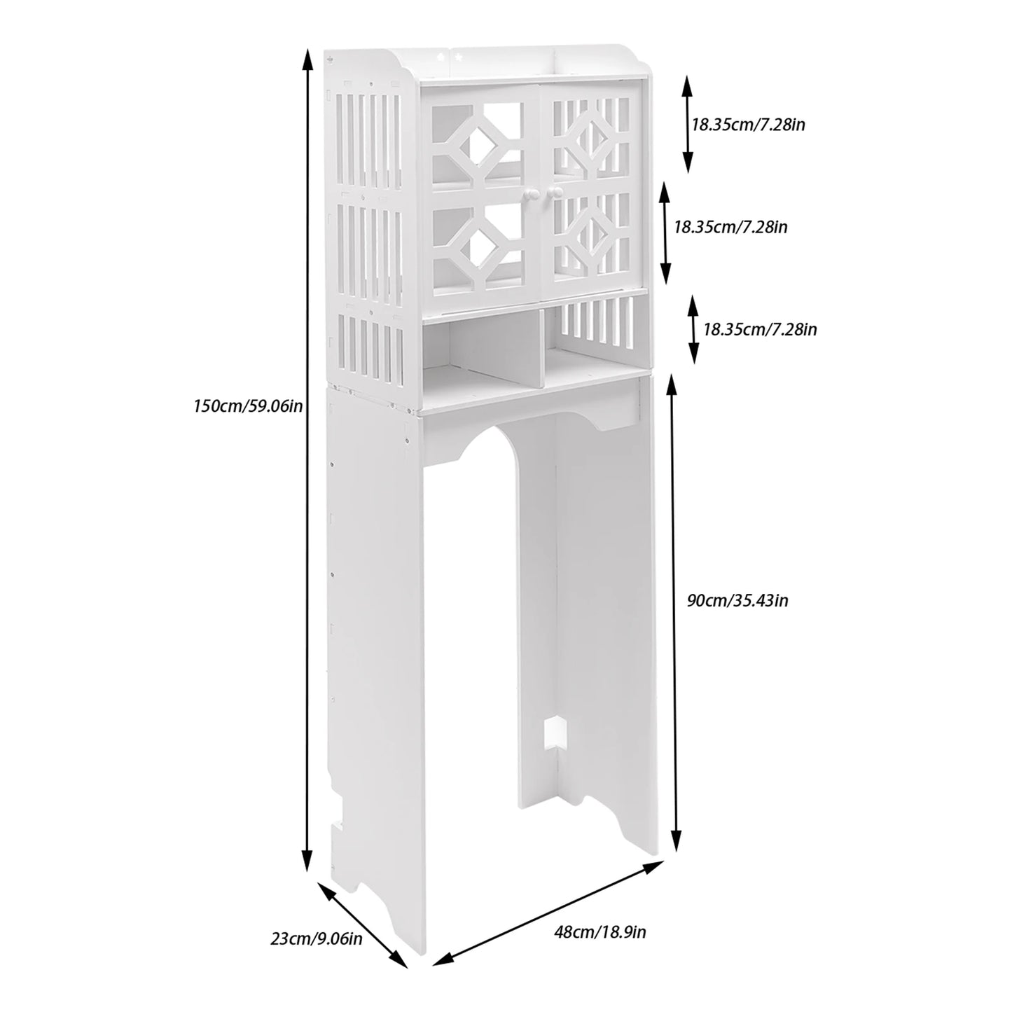 Storage Rack above Bathroom Toilet