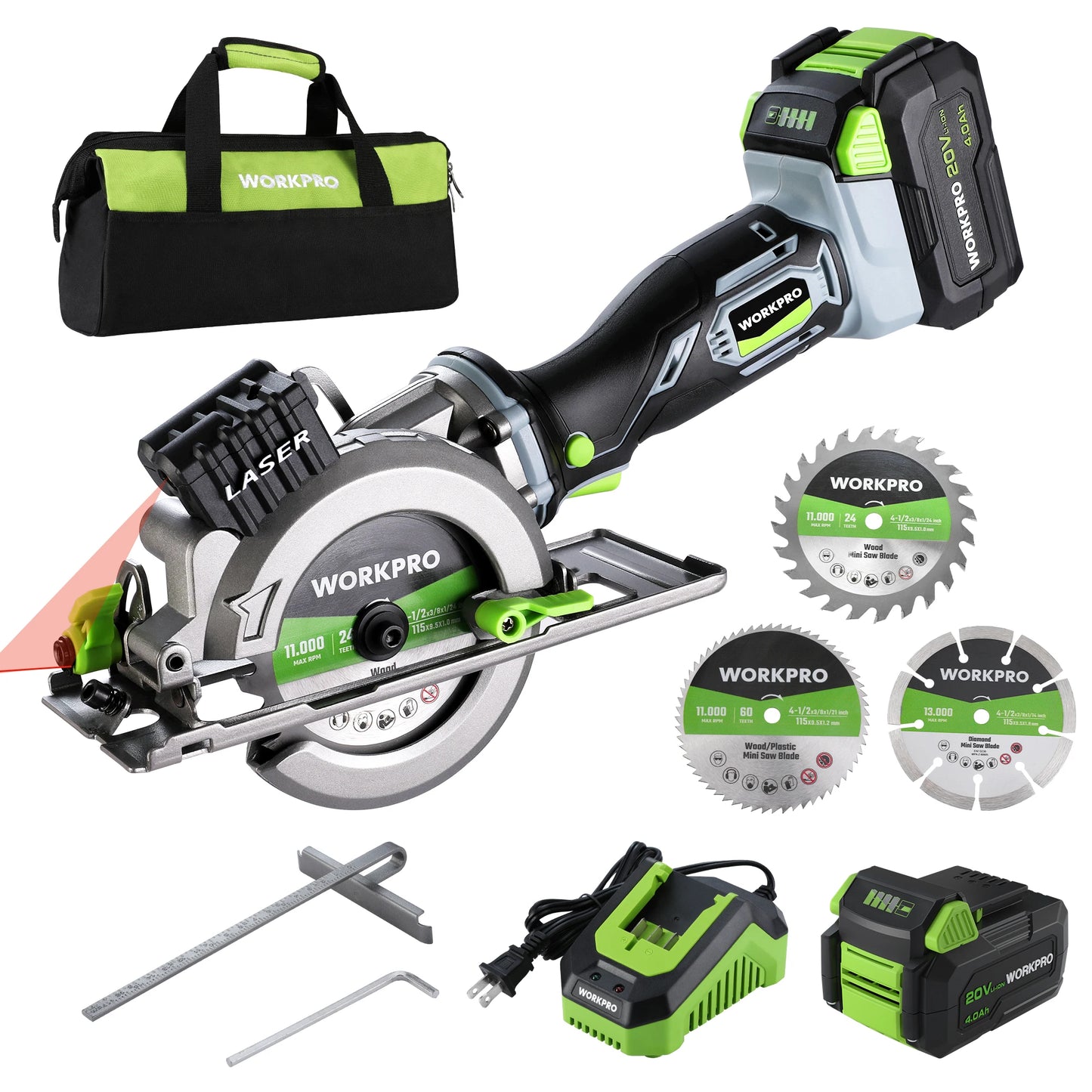 WORKPRO 20V Cordless Electric Circular Saw