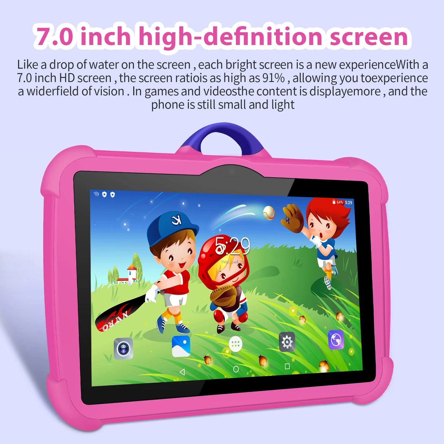 Kids Tablet 7 Inch Quad Core 4GB RAM 64GB ROM Android Learning Education