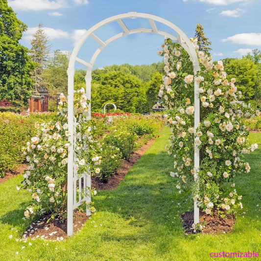 Vinyl Garden Arbor, PVC  Trellis for Climbing Plants Outdoor