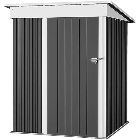Storage Shed, 5 x 3 FT Metal Garden Shed for Backyard Patio