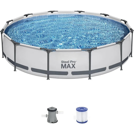12' x 30" Inch Round Metal Frame Above Ground Swimming pool