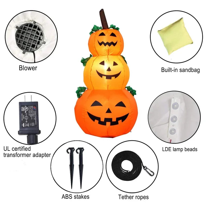 Halloween Inflatable Pumpkin with LED Outdoor Decoration