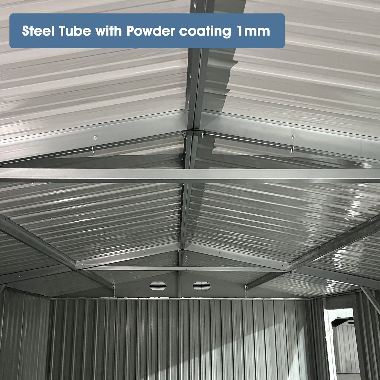 20 x 10 FT Outdoor Storage Shed Large Metal Garden Shed