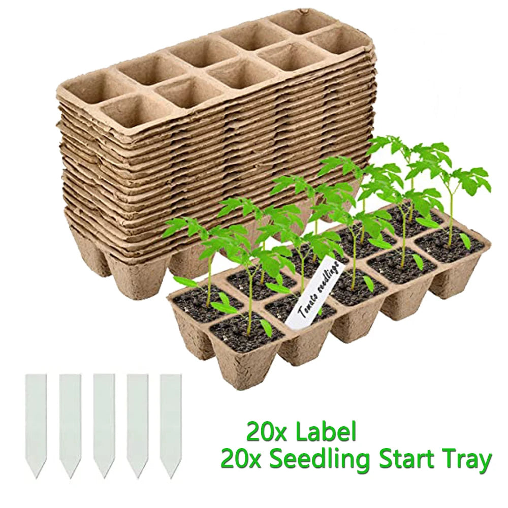10 or 20 Pcs Seed Starter Tray 10 Cells Biodegradable.