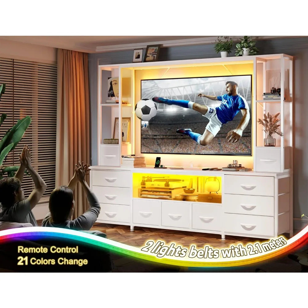 TV Stand 65" for Living Room, Wall Unit Entertainment Center.