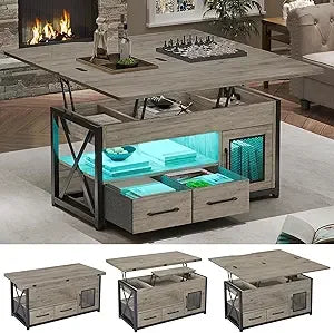 40" Lift Top Coffee Table, 4 in 1 Coffee Tables with Storage Cabinet