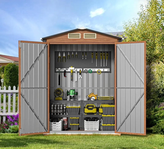Outdoor Storage Shed,  Lockable Door, Tool Storage