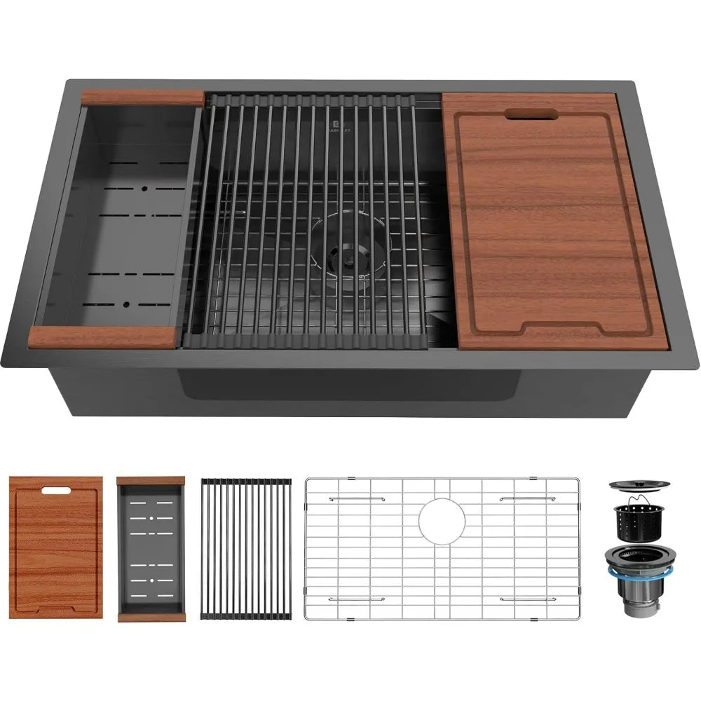 Undermount Kitchen Sink,30 Inch, Single Bowl Stainless Steel.