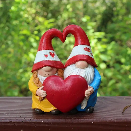 Gnome Couple in Love Collectible Figurine best Friends.