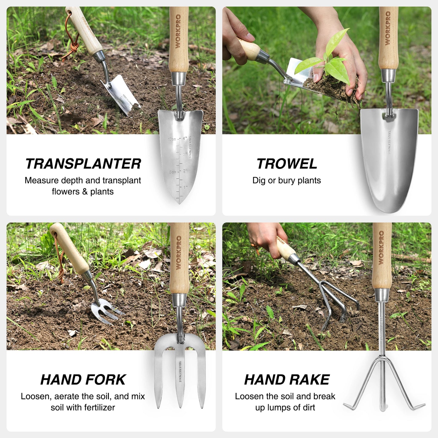 Garden Tool Set, Stainless Steel Gardening Tools