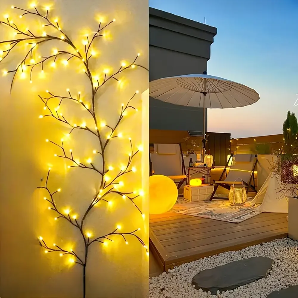 Outdoor Lighting Light String Solar Tree and Vine Lamp 96LED Tree Branches