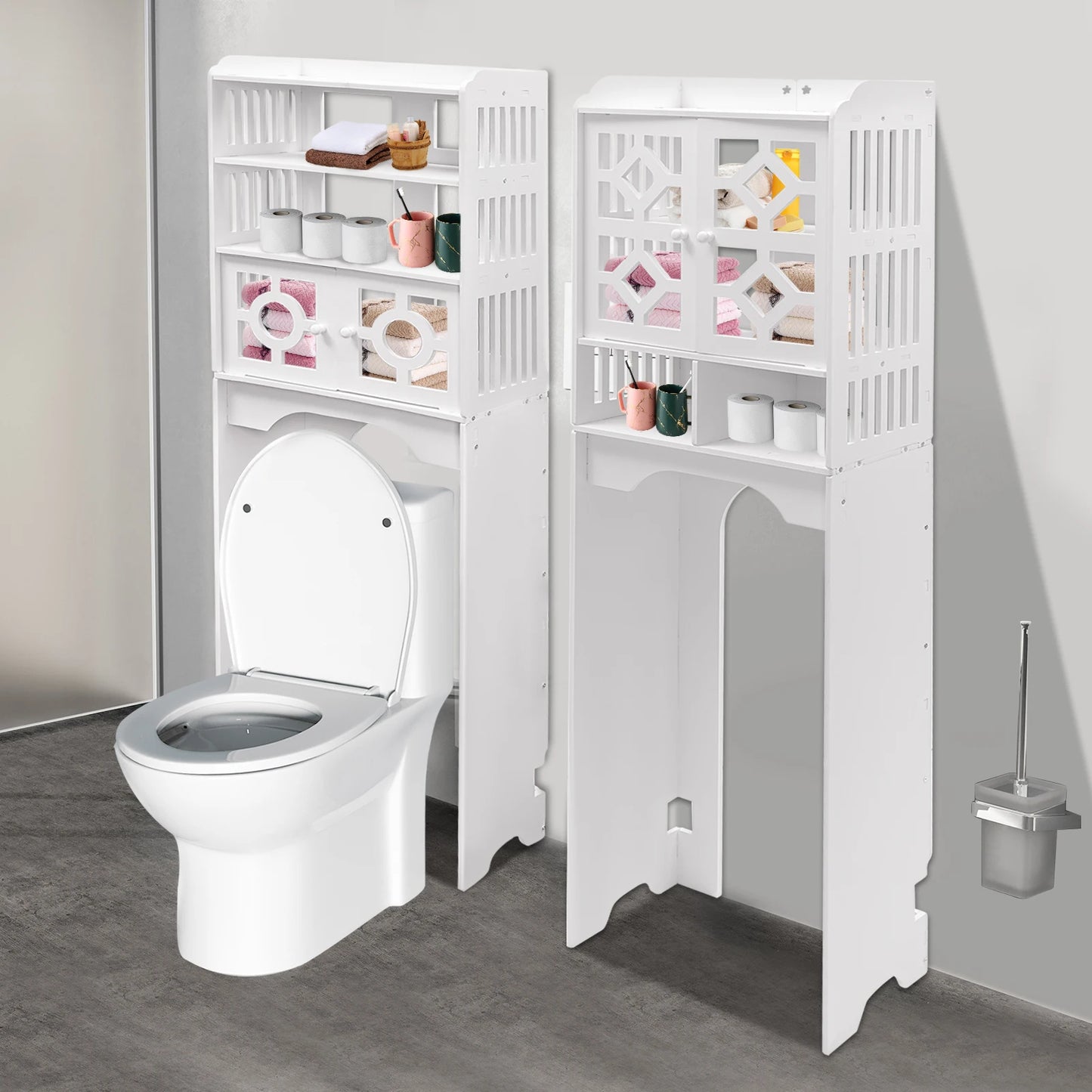 Storage Rack above Bathroom Toilet