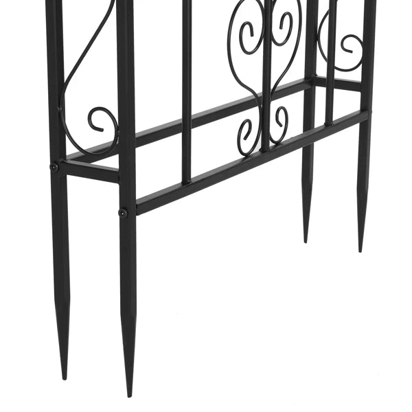 Double Layer Iron Art Arc Top Iron Arch Black