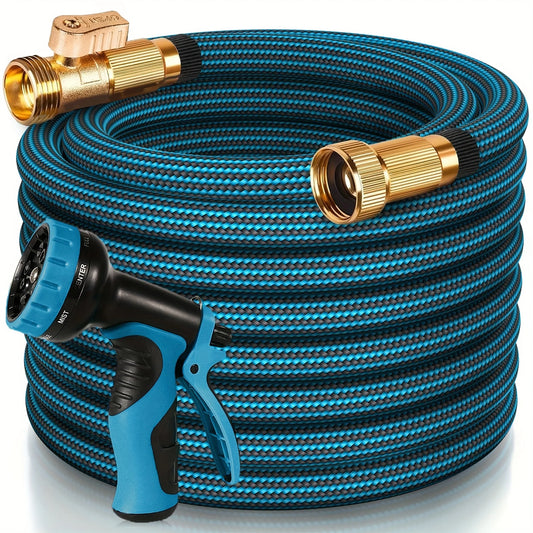 100-foot garden nozzle with 10-function high-pressure nozzle, lightweight