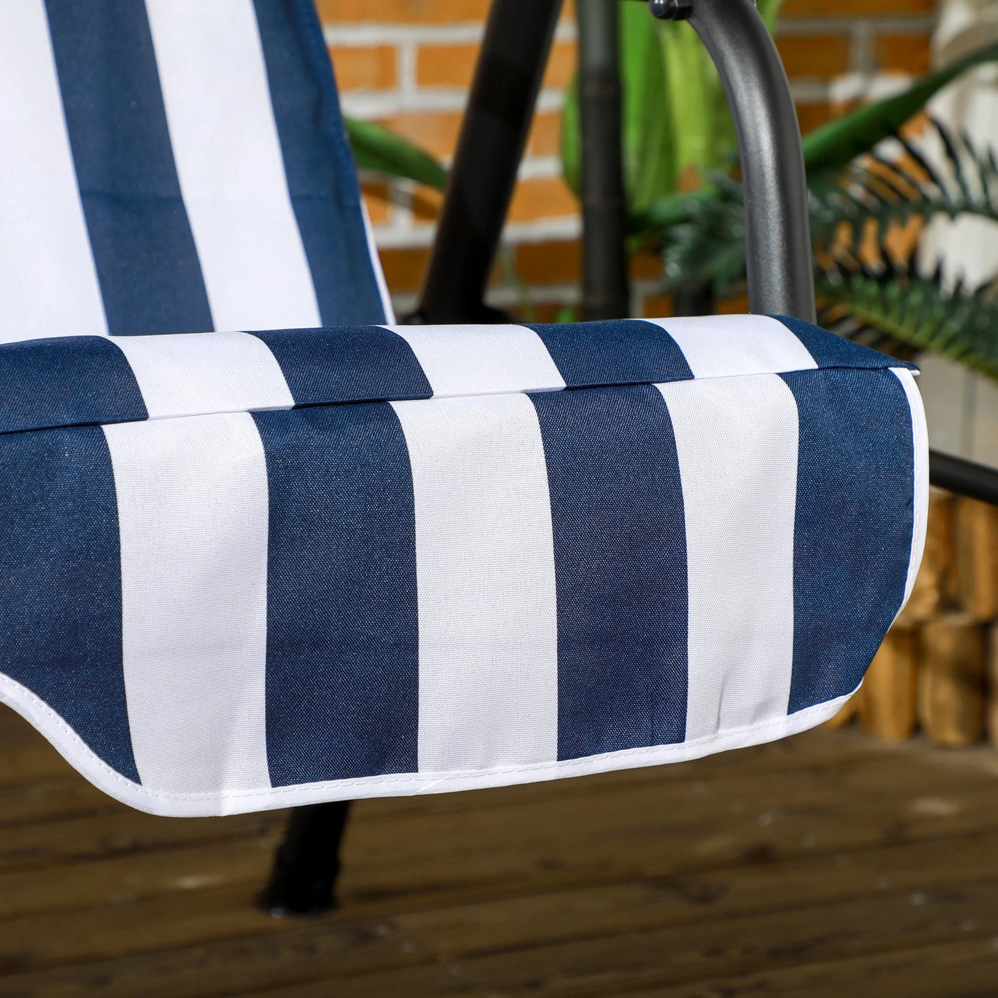 3 seat padded Porch Swing Bench  for Outdoor With Canopy