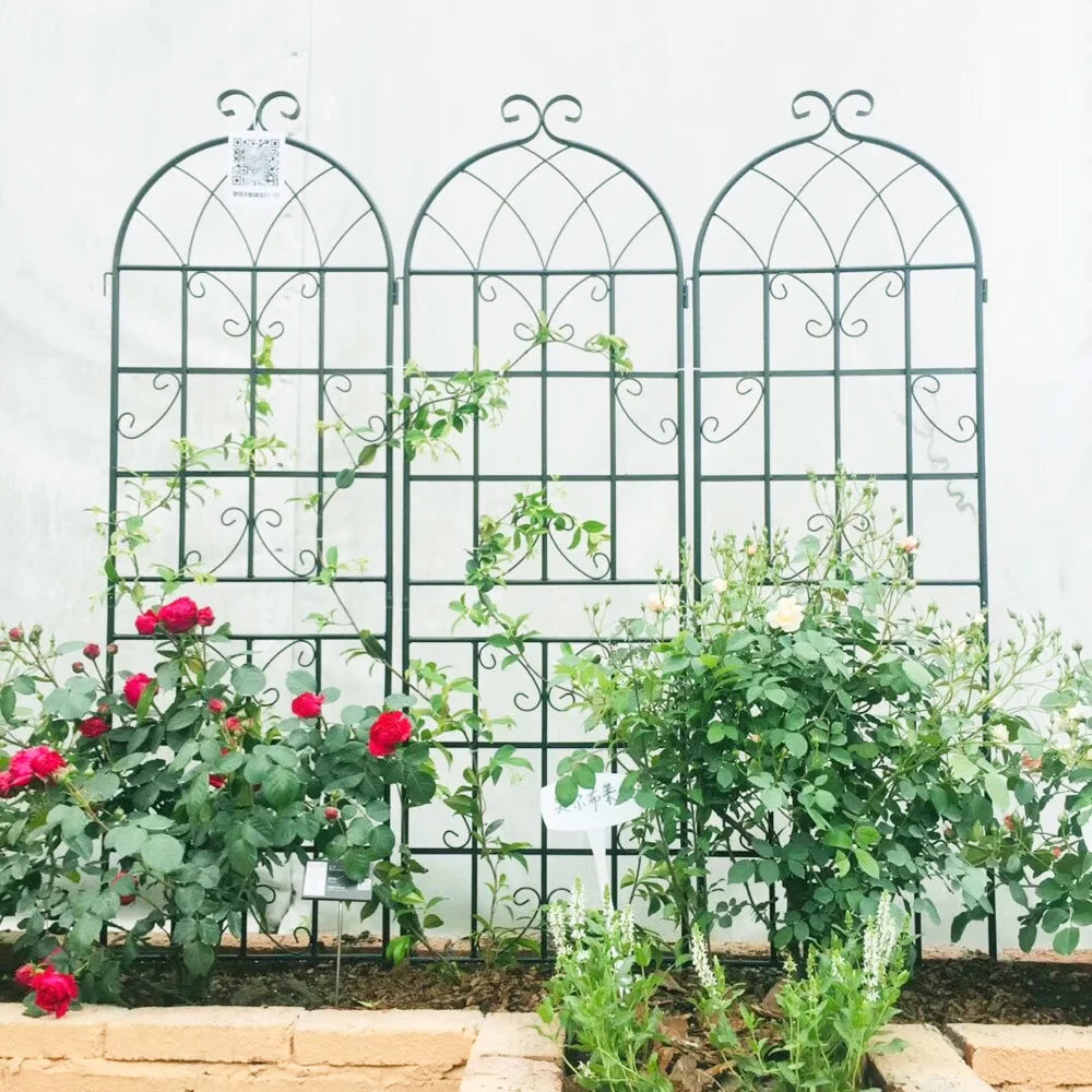 2 Pack Metal Garden Trellis 71" x 19.7" Rustproof Trellis