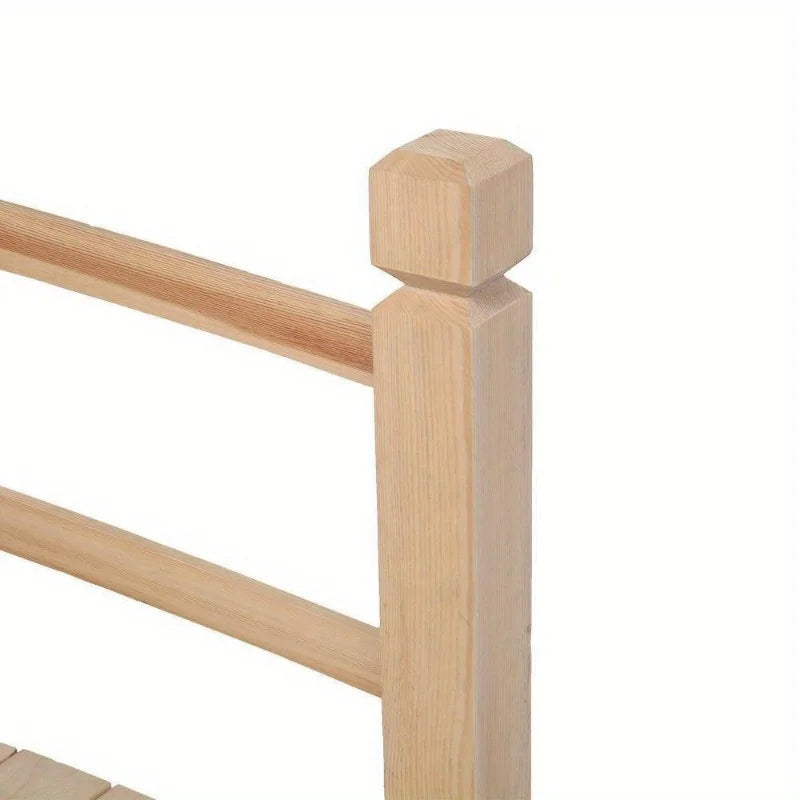 5 ft. Wooden Bridge Stained Finish Yard Decor